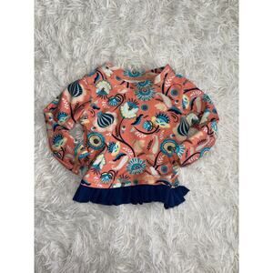 Ruffle Butts Girls Sz. 12/18 Mo. Long Sleeve Rashguard. Great Shape